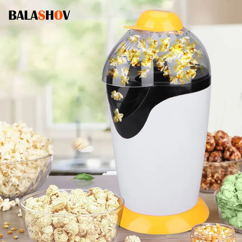 Electric Popcorn Machine Household Mini EU Electric Automatic Popcorn Maker with A Swirl The Non-stick Liner DIY Corn Popper popcorn popper