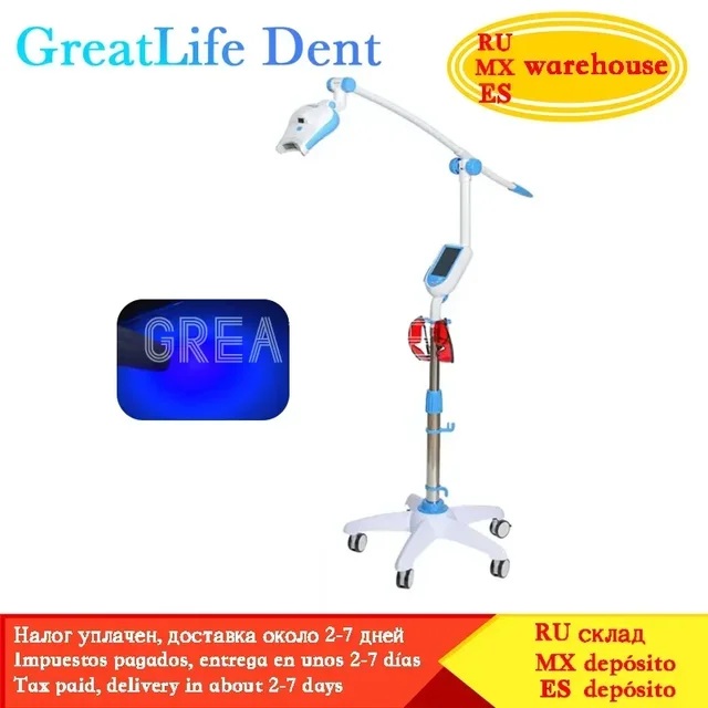 GreatLife Dent Dentists Tooth Bleaching Accelerator System 5 Inch Touch Screen Dental Teeth Whitening Machine LED Lamp Light