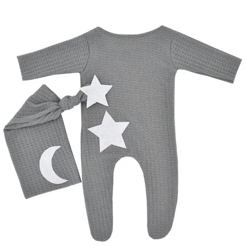 

Cute Romper For Kids Breathable Elastic Jumpsuit For Photography Skin Friendly Outfit With Long Tail Hat For Holiday Gift