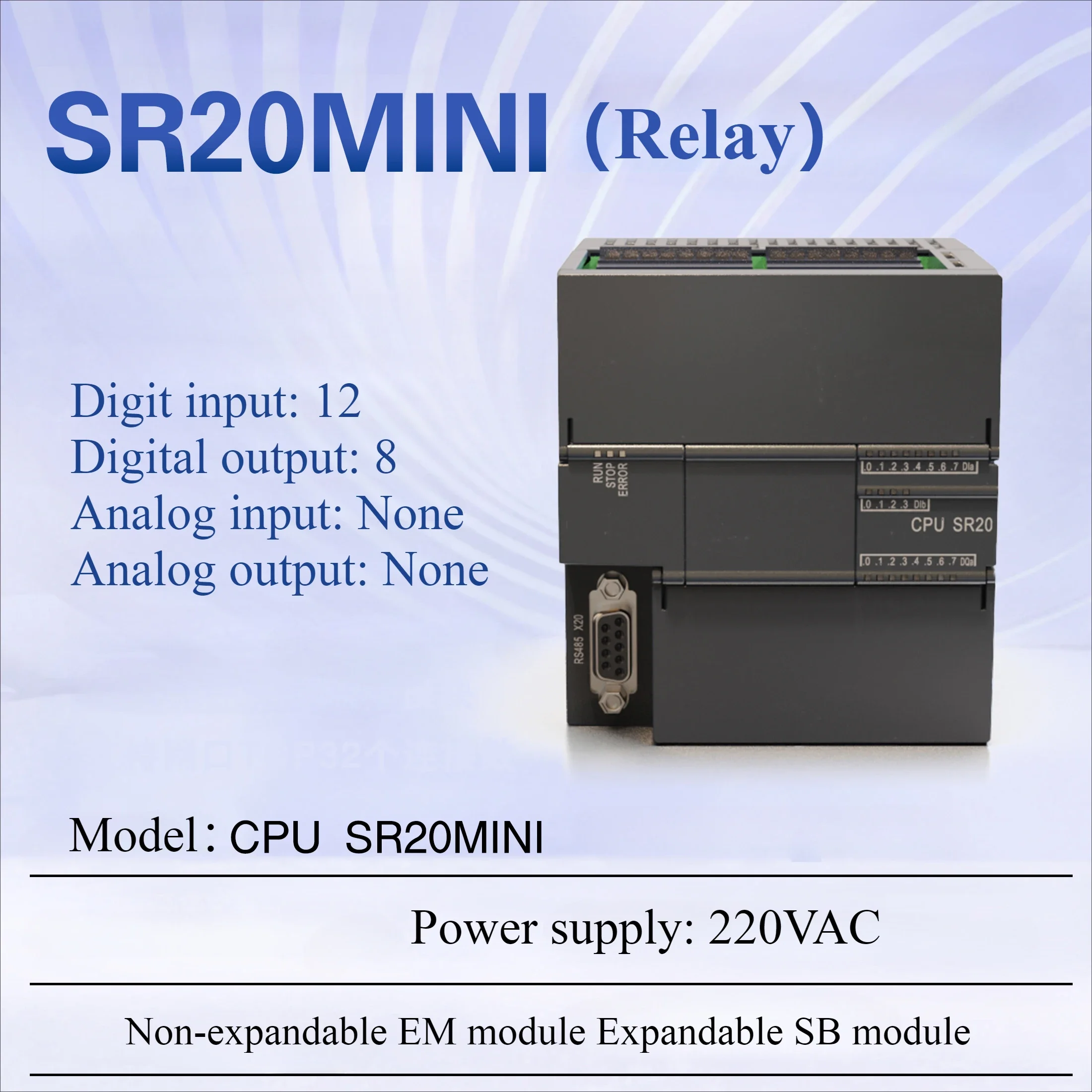 Smart200 CPU SR20 ST20 SR30 ST30 SR40 ST40 SR60 ST60 Siemens s7-200 akıllı PLC 288-1ST20-0AA1 288-1SR60-0AA1 ile uyumlu