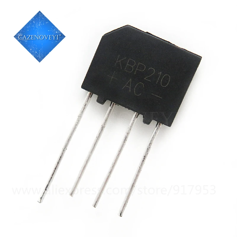 Good product (10piece) bridge rectifier 1000V 2A KBP210 KBP210G In Stock Can provide image reference
