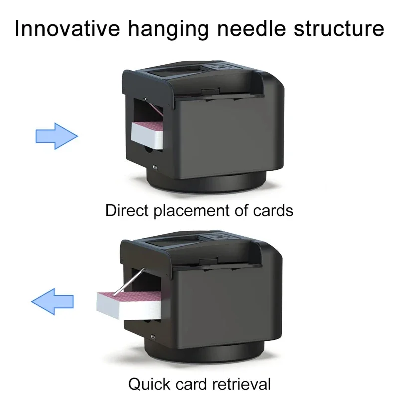 Card Shuffle Dealer Machine 360&deg; Rotating Automatic 2 In 1 Playing Cards Shuffling Dealing Tool Party Games Poker Device card shuffling tool