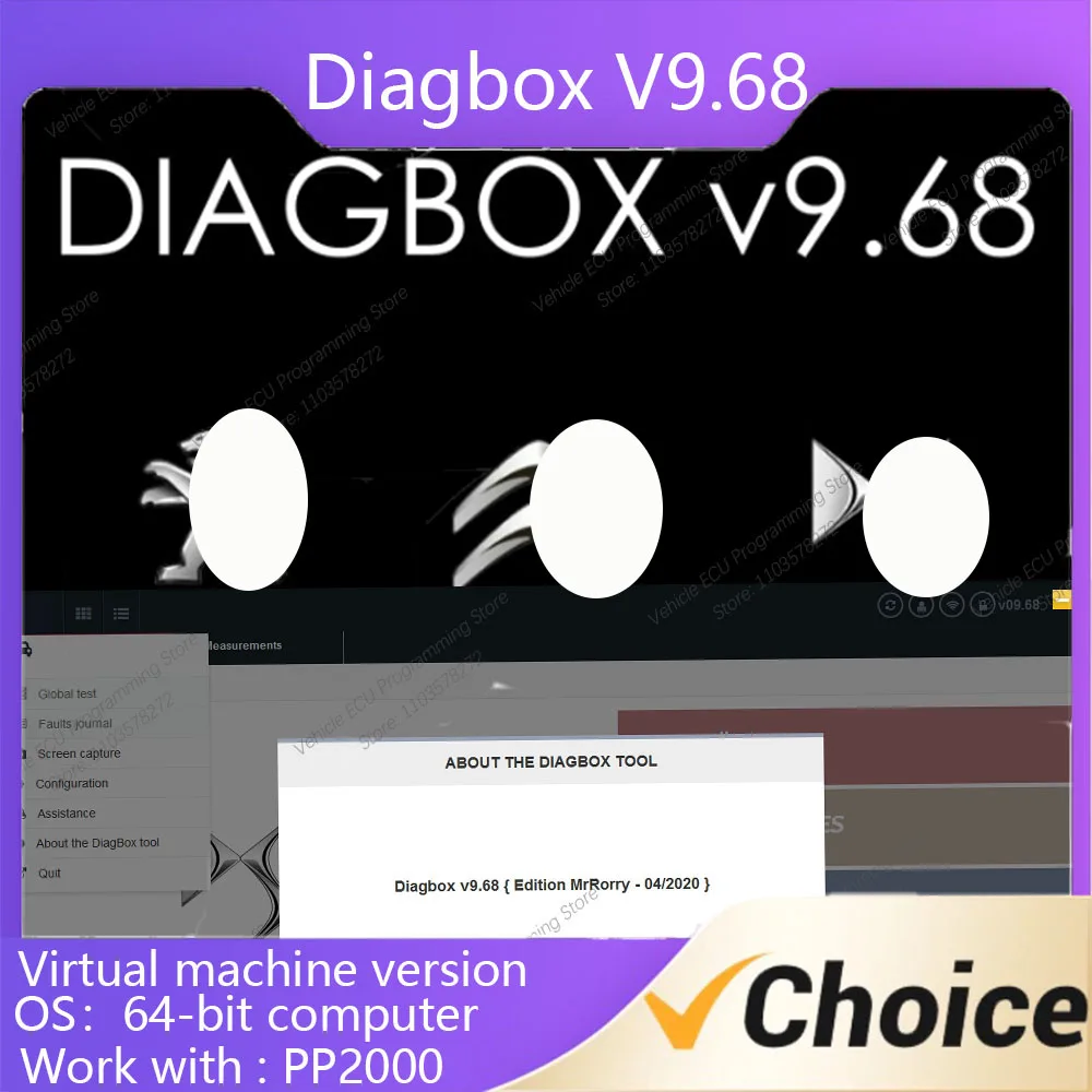 

Diagbox V9.68, диагностическое программное обеспечение программирования виртуальной машины для cdt-roen/для DS Autom-obile/для Op-el с PP2000 Интерфейс устройства Сканер сбросил удаленный код