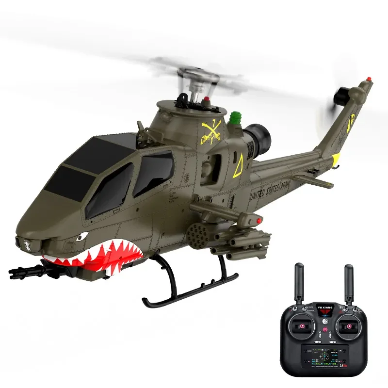 유샹 F112S AH-1 코브라 2.4G 9CH GPS 광학 흐름 위치 측정 LiDAR TOF 고도 유지 브러시리스 모터 1:32 스케일 RC 헬리콥터