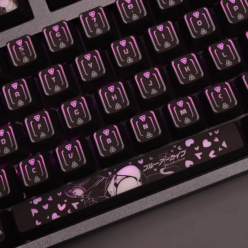 Teclado Retroiluminado para Logitech Arquivo Azul Rio Tsukatsuki G610 g Pro x Razer Blackwidow Huntsman Corsair K70 K100 Conjunto - Imagem 4