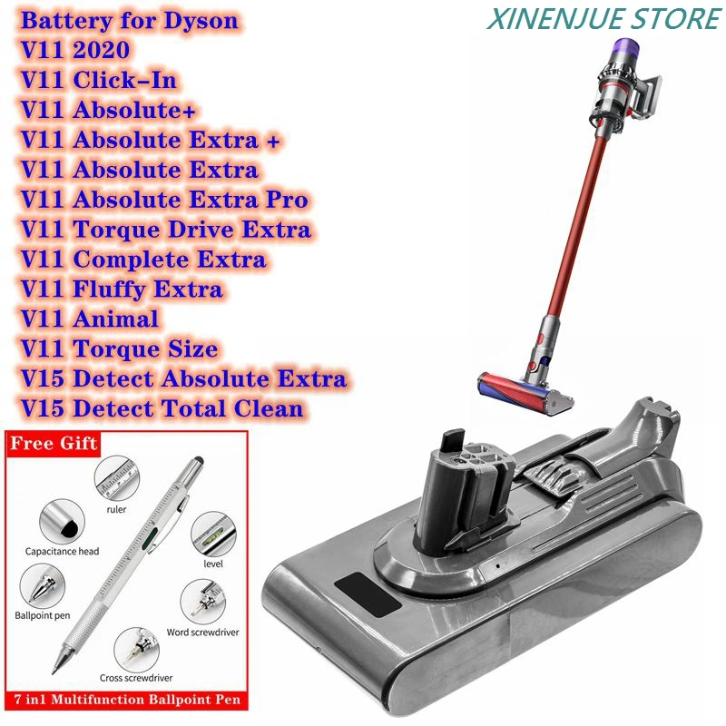 Vacuum Cleaner Battery For Dyson V11 2020 Click-in Absolute Extra