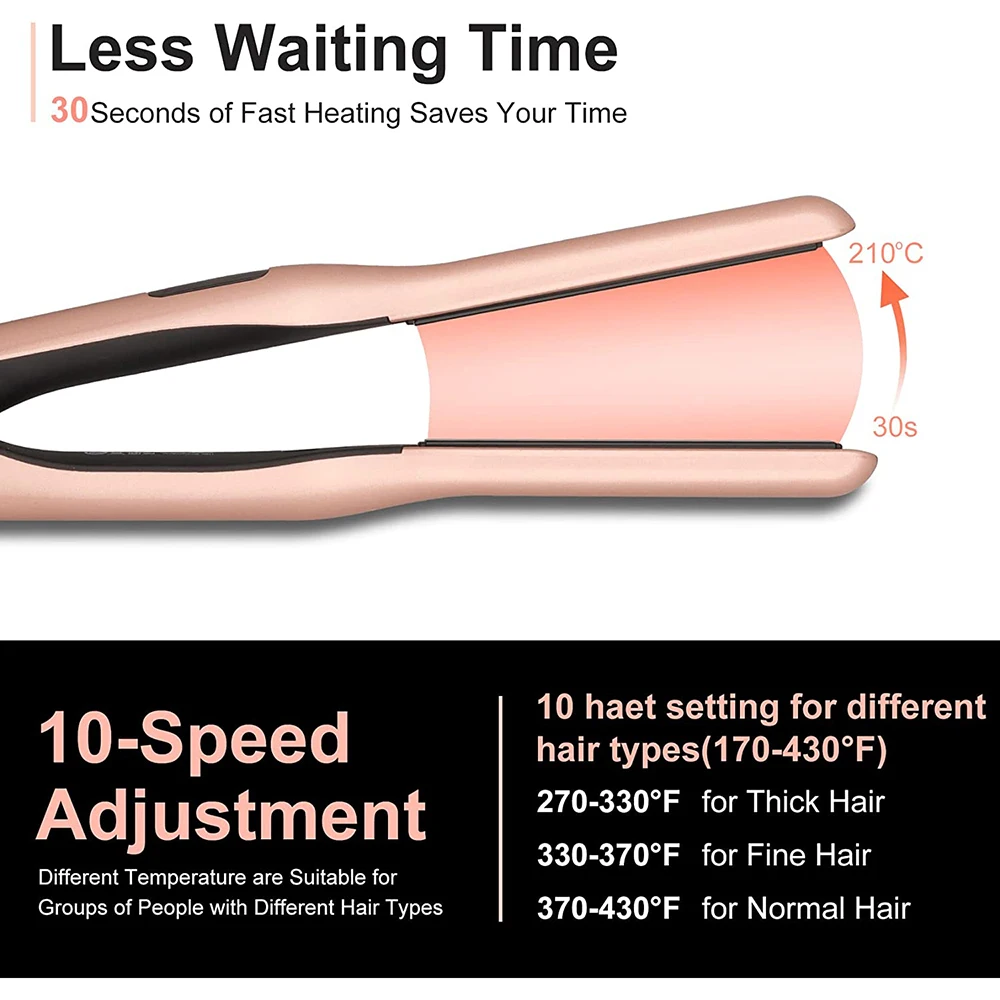 3/10 Inch Pencil Flat Iron Small Flat Irons for Short Hair Beard and Pixie Cut Mini Ceramic Tourmalin Hair Straightener 5