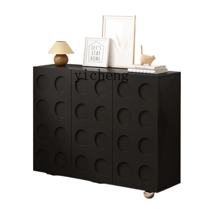 

ZK Home Shoe Cabinet Home Doorway Indoor Solid Wood Entrance Cabinet Large Capacity Shoe Rack