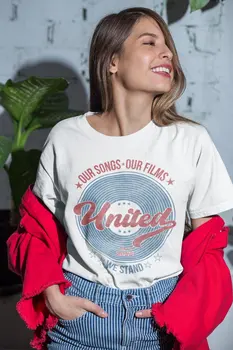Vintage Independence Day Shirt, Patriotic Tee, Taylor Inspired Shirt. United We Stand, Vinyl Record Design 1