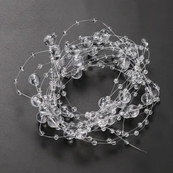 Elegant Acrylic Bead Chain for Decoration and DIY Projects - 5M Long (Transparent color)