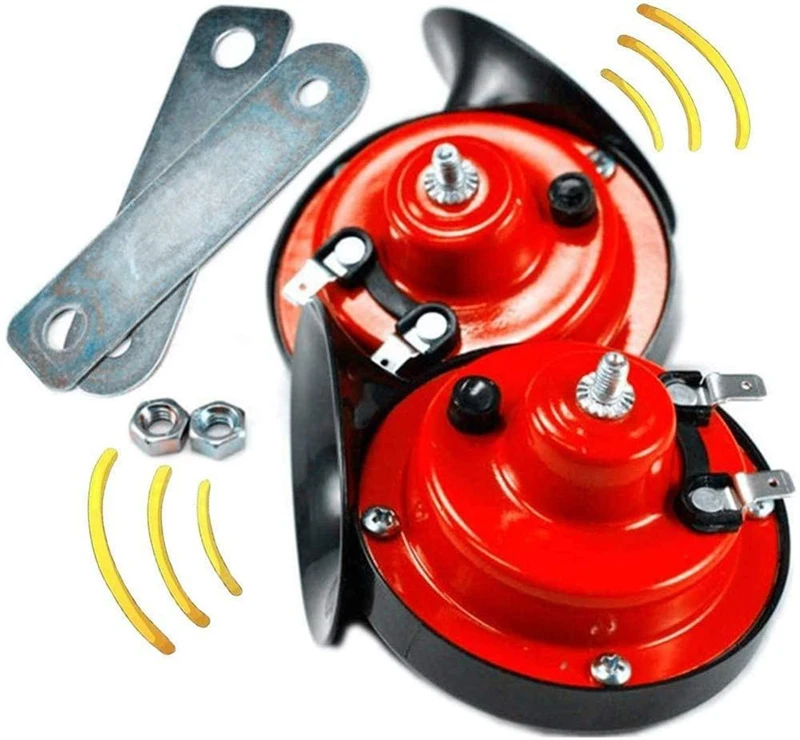 Universal 300DB Loud Car Air Horn 12V Trumpet motorcycle Horn for Trucks Vehicle Dual-tone Electric Snail Air
