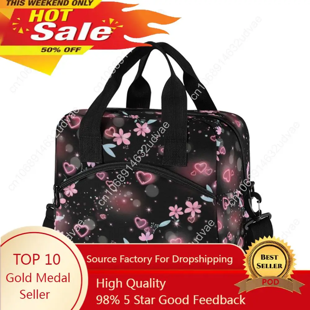 

2023 New Women Lunch Bag Fresh Insulation Cold Bales Thermal Oxford Waterproof Convenient Leisure Bag Sunflower Print Tote Bolso