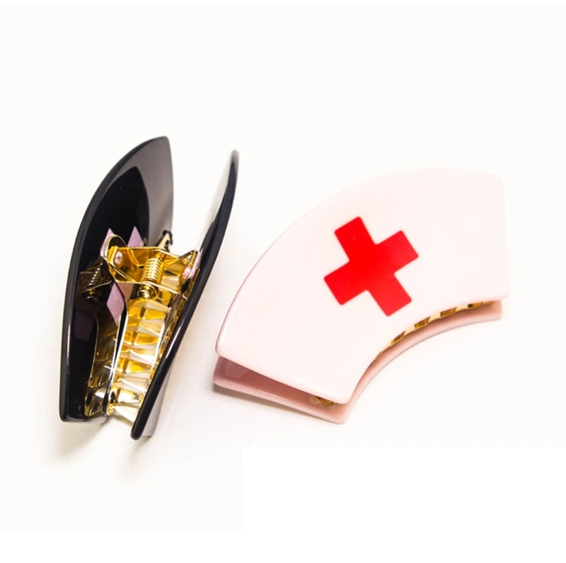 

Hair Claws Japanese Nurse for Cross Pattern Japanese Nurse Grip Clip Hairclip Lovely Simple All-M
