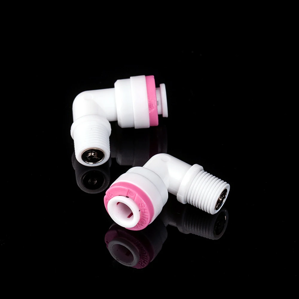Fit 1/4" OD Tube x 1/8" BSP Male Elbow Pushfit Tube Non-Return One Way Check Valve RO Water Filter System