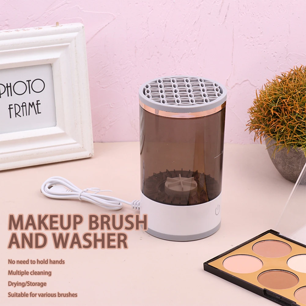 Electric Makeup Brush Cleaner USB Charging Rotating Cosmetic Brush