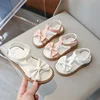 2024 Children Shoes Fashion Designer Bow Soft Soled Sandals Elegant Princess Shoes Versatile Girls Party Dresses Shoes Sandalias 1