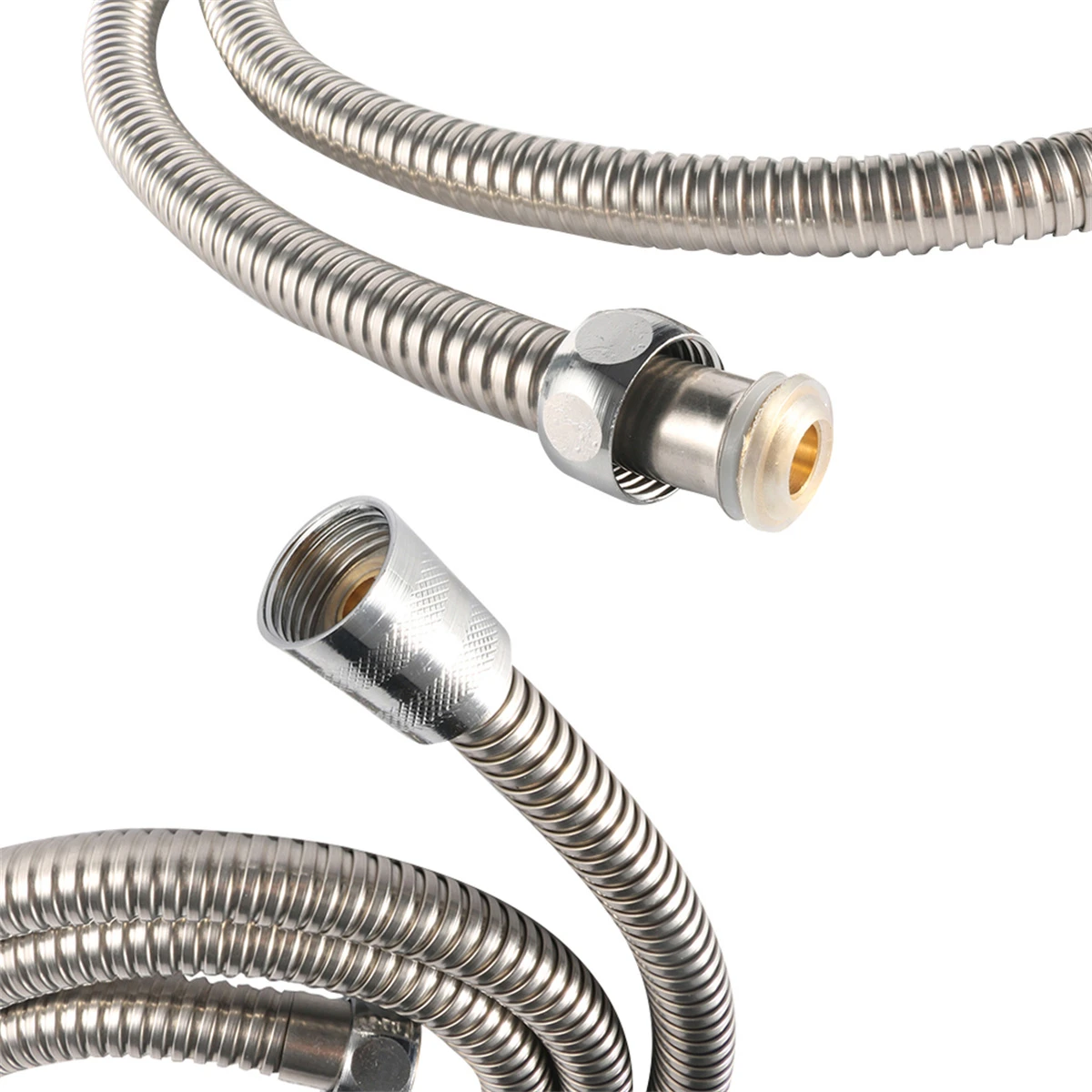 Bathing Room Shower Head Water Splitter 1/2" Female Thread Inlet Male Outlet Chrome 3-Way Tap Diverter 1.5/2m Copper Core Hose