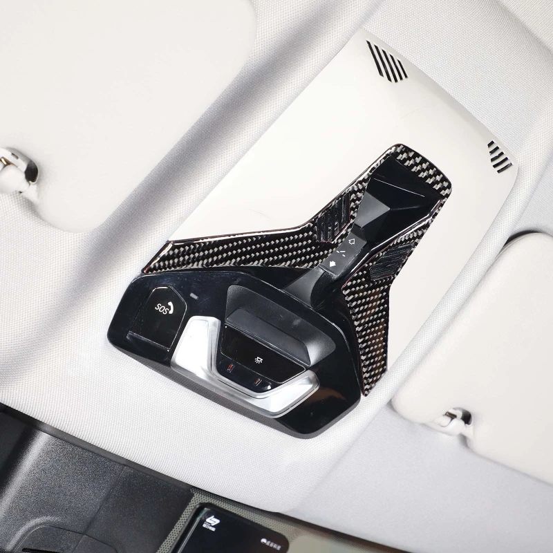 Per Bmw X1 Ix1 U11 2023-2024 Morbido In Fibra Di Carbonio Auto Tetto Anteriore Luce Di Lettura Pannello Copertura Trim Adesivi Accessori Auto
