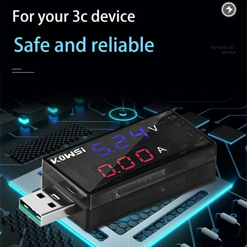 KWS-11VA USB 테스터 DC 4-30V 디지털 볼트미터 6.5A 전류 전압계 암미터 모바일 전원 감지기 배터리 용량 테스터