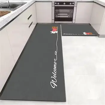 Tappetino da cucina Camera da letto Soggiorno Comodino lungo Tappeto Corridoio Tappeto morbido lavabile Zerbino antiscivolo per ingresso bagno 1