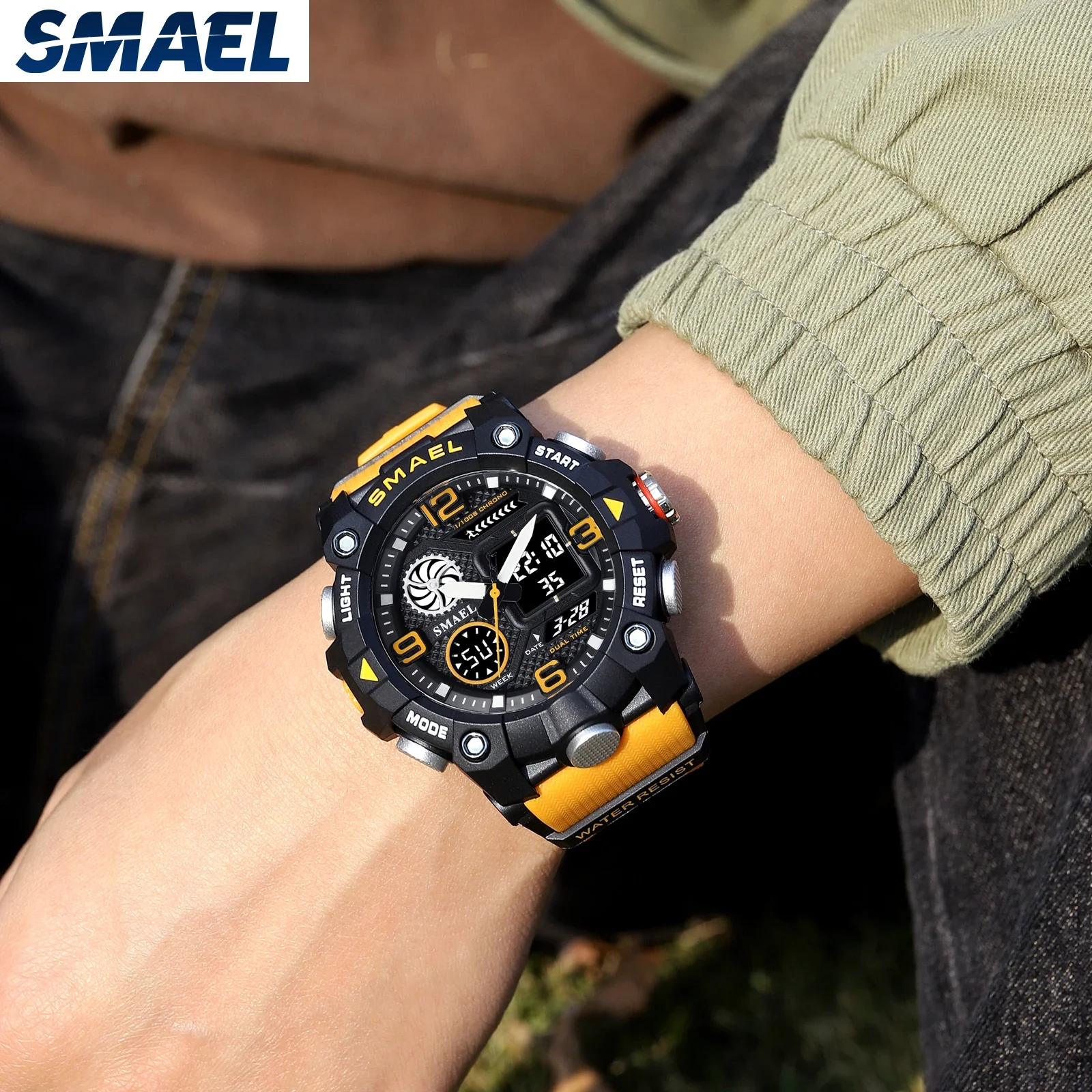 SMAEL Multi functional Waterproof Night Light Outdoor Student Electronic Watch 8055 Watch Men's Tactical Digital Watch 5