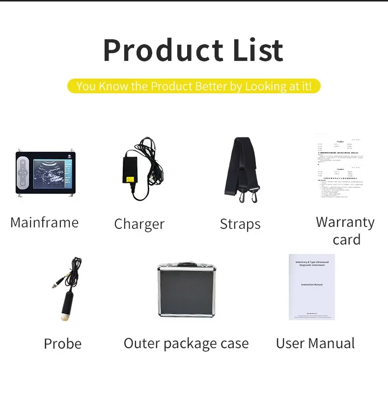 Portable Veterinary Ultrasound Scanner For Dog Cat Cattle Cow Pig Horse Ultrasou
