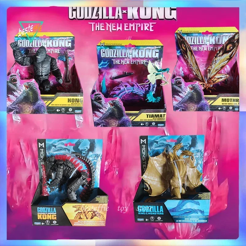 Figura de acción original de Playmates Godzilla X Kong New Empire Anime Tiamat Mothra 2024, nuevos juguetes para niños, regalo de cumpleaños para niño