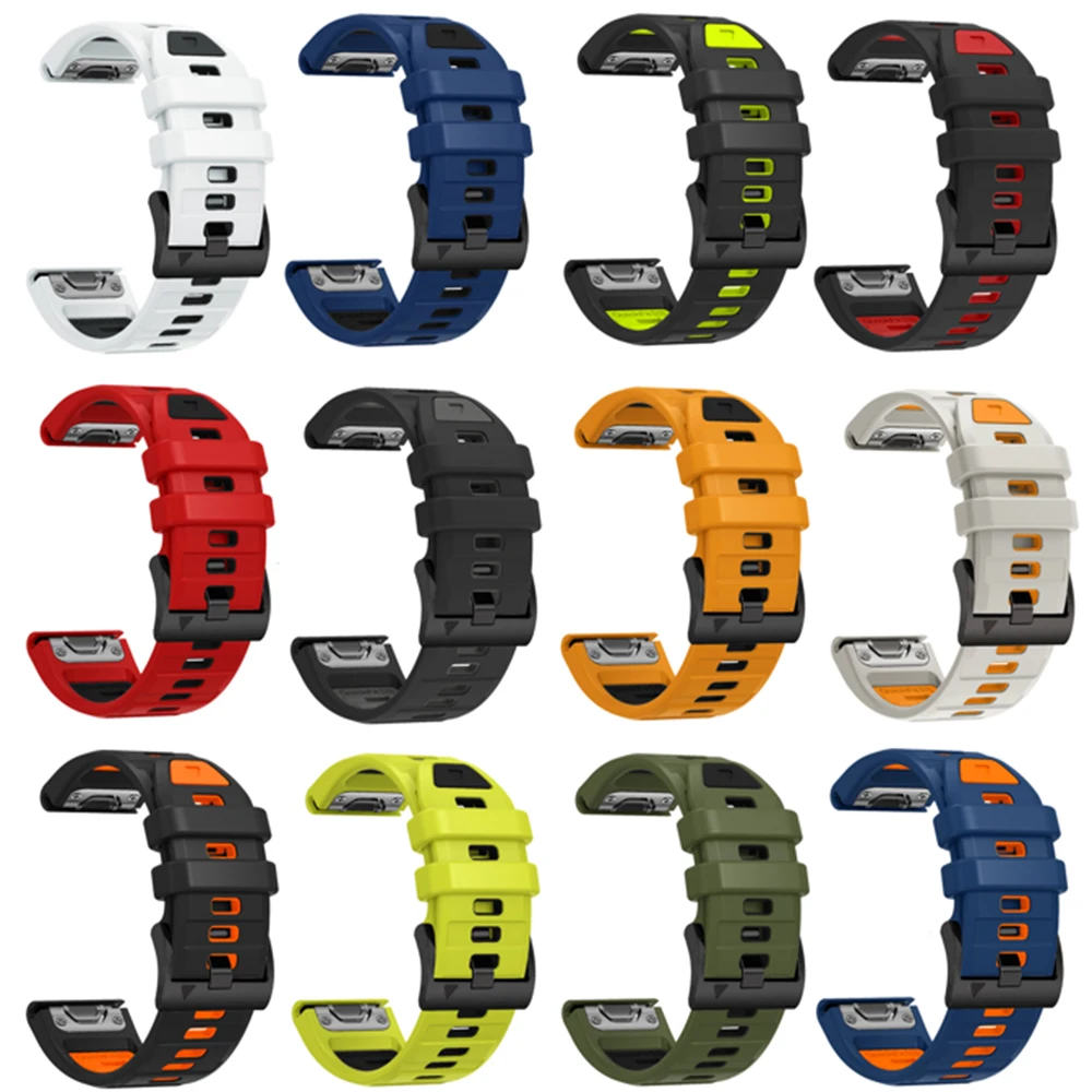 Quick Release Silicone Sport Smartwatch Band, 22mm 26mm