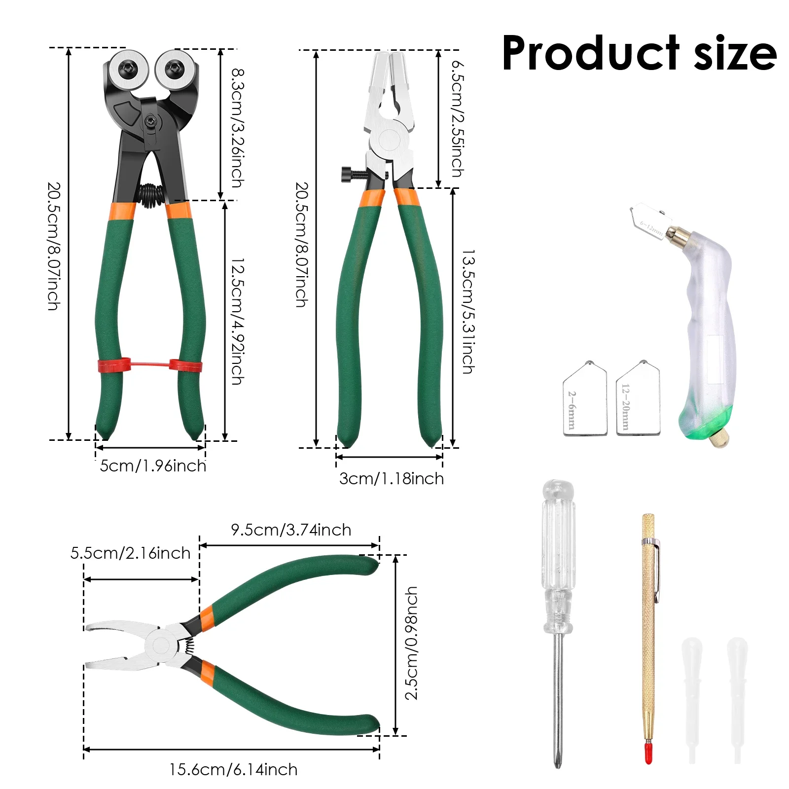 Glass Tile Nippers Mosaic Cutter Pliers Glass Cutting Tool for Glass Tile Nippers Curved Jaws Smooth Cutting Tile Cutter Pliers