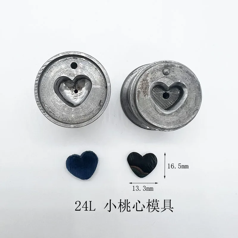 Heart Square Fabric Self Covered Button Button Dies Mold Tool ,Handmade Craft Jewelry Accessories
