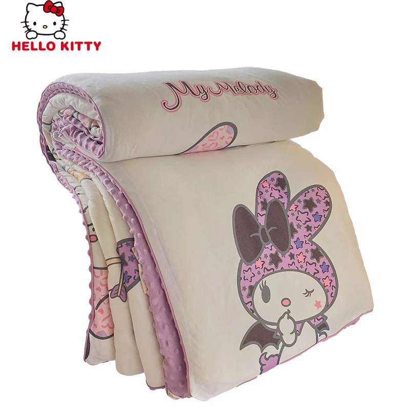 

Sanrio анимация My Melody Pachacco тип A трикотажное Хлопковое одеяло с мультяшным принтом теплое Соевое Волокно утолщенный осенний и зимний подарок