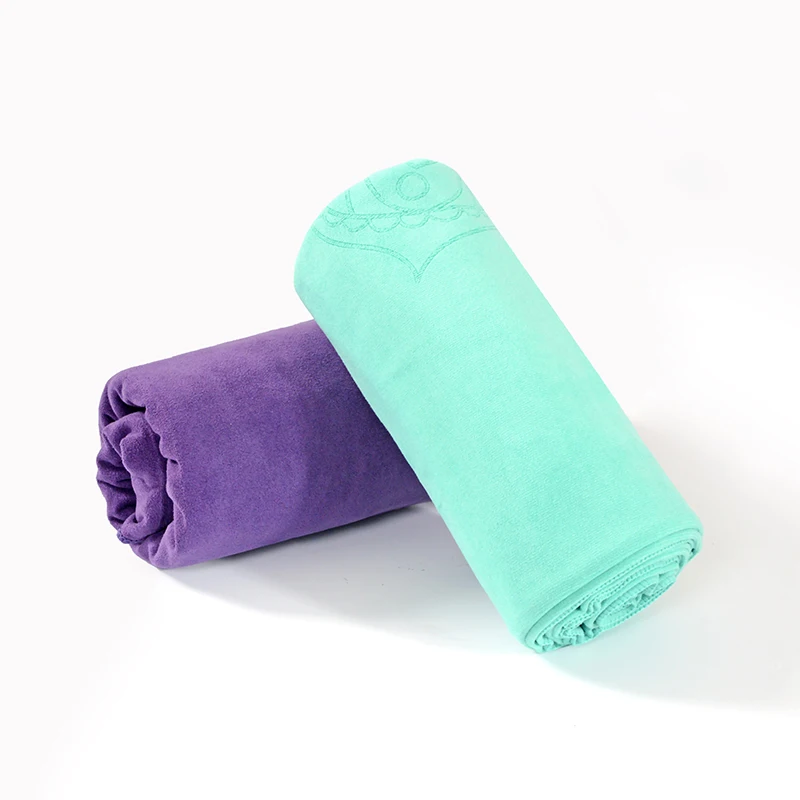 Microfiber double layer fleece yoga towel, fast dry and nice sweat absorb 6