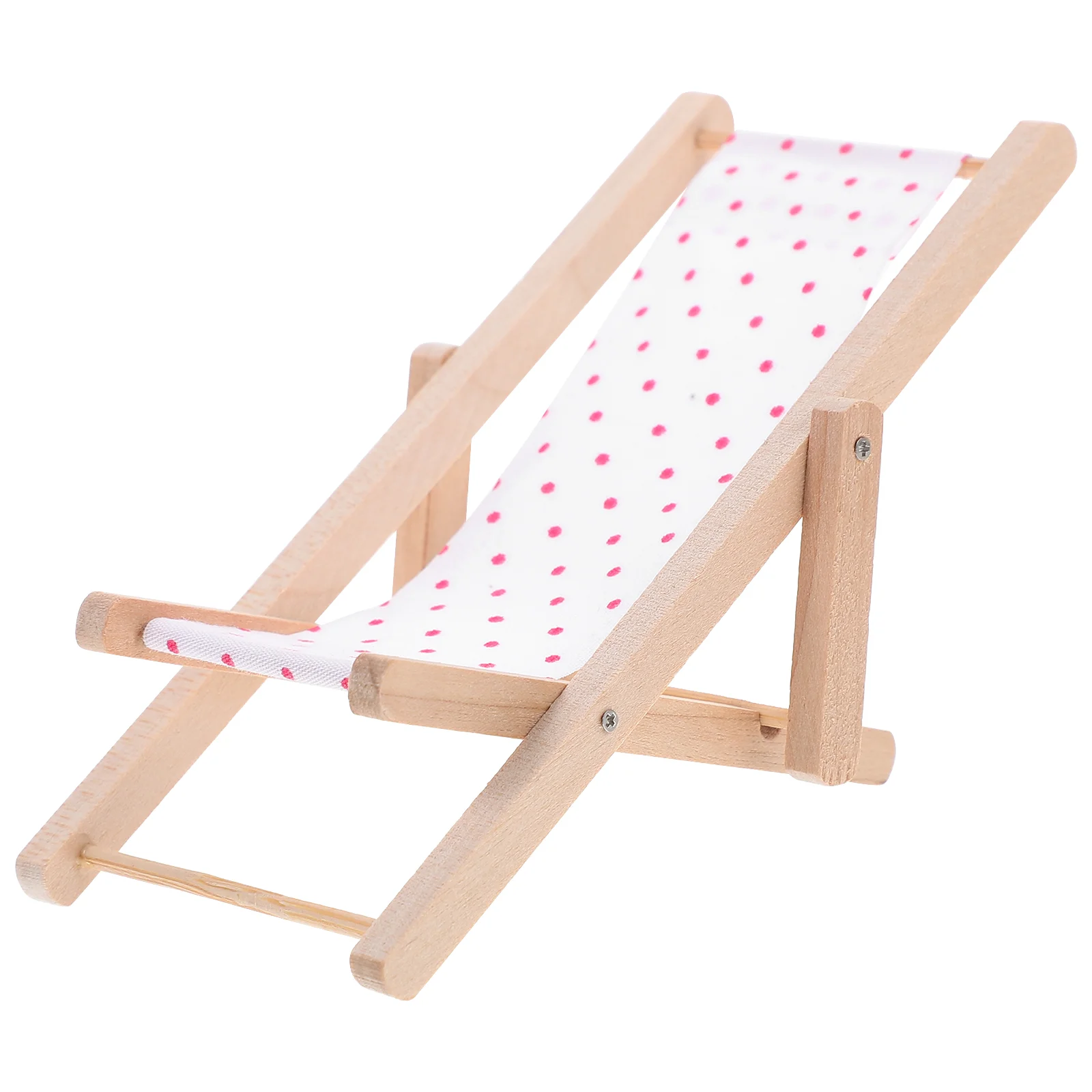 

Miniature Furniture Beach Chair Micro Landscape Foldable Lounge Wooden House Model Cloth Simulated Deck Folding Chairs