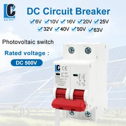 Enhanced DC Circuit Breaker for Solar Panel Overload Protection, 500V, DIN Rail Mount