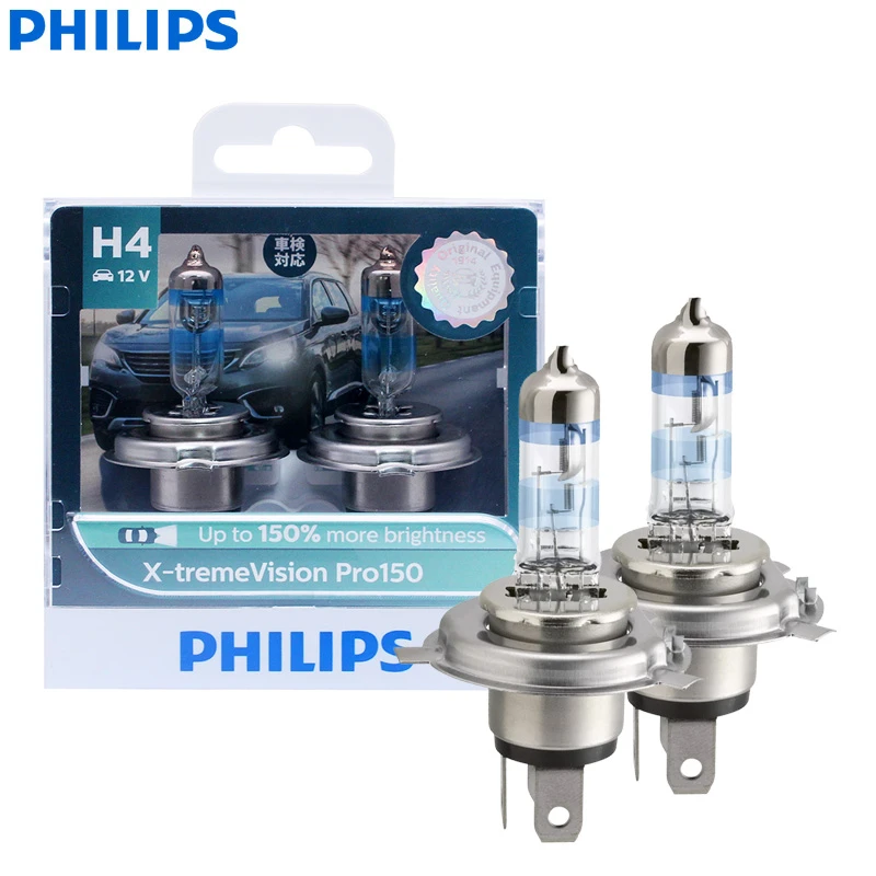bewaker Toeschouwer Landschap Philips X-tremevision Pro150 H4 12v 60/55w P43t +150% More Bright Car  Halogen Headlight Hl Beam Ece Auto Lamp 12342xvpro150 Pair - Car Headlight  Bulbs(halogen) - AliExpress