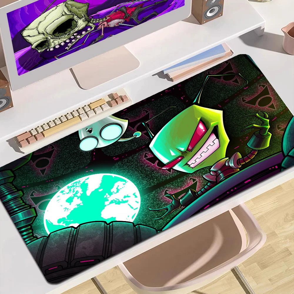 Comedy Anime I-Invader Z-Zim INS Tide Large Gaming Laptop Computer Desk Mat Mouse Pad Mouse Mat Notbook Mousepad Gamer 4