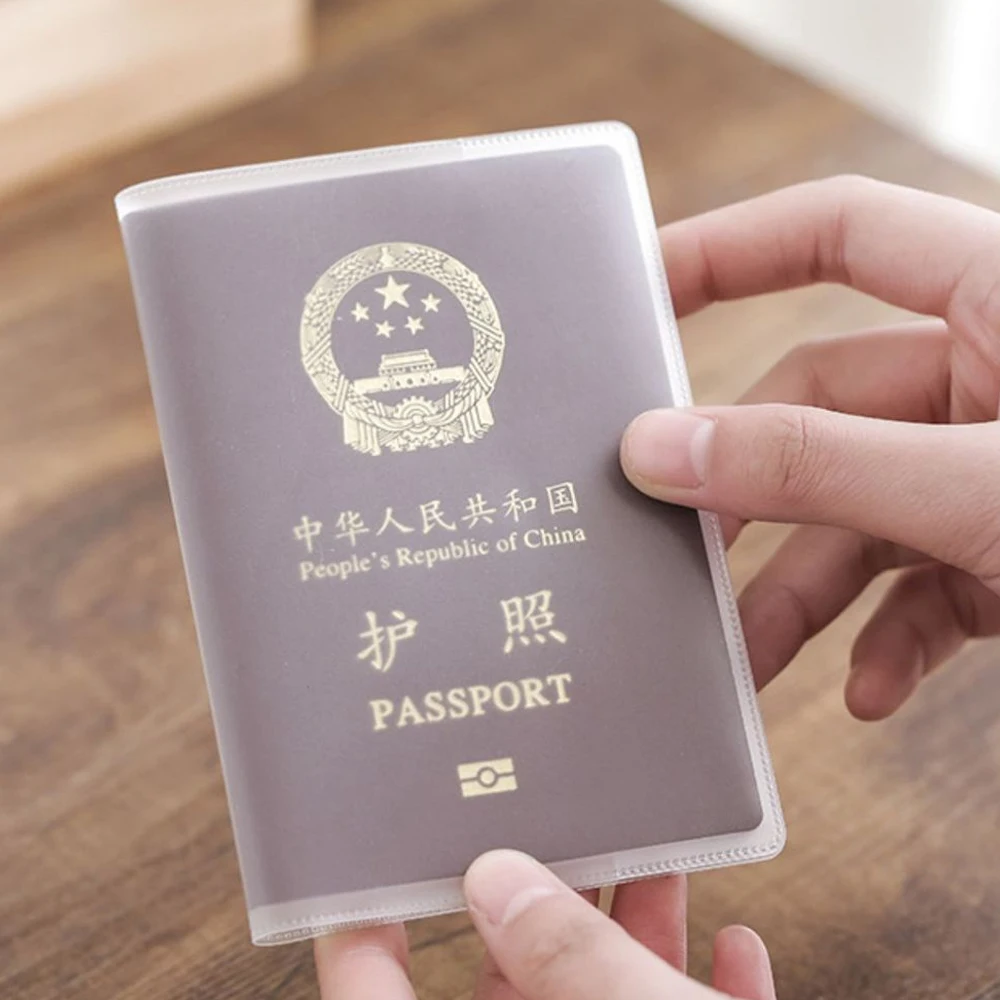 Funda protectora transparente para pasaporte de 1/4 piezas, funda impermeable esmerilada para tarjetas de identificación, monedero Universal para tarjetas de crédito y negocios