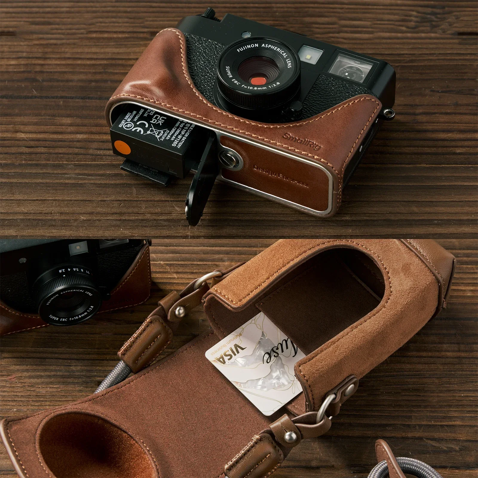 SmallRig Leather Camera Case Kit for FUJIFILM X half with Full-Cover Carrying Ba
