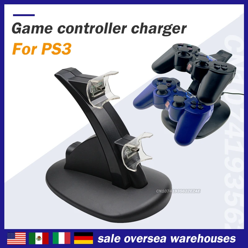 Base de carregamento para playstation 3, carregador gamepad, carregador  duplo para ps3, cabo usb, console controlador, o avião carga jogos