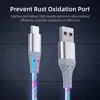 Cable 3A de charge rapide avec lumière LED pour iPhone