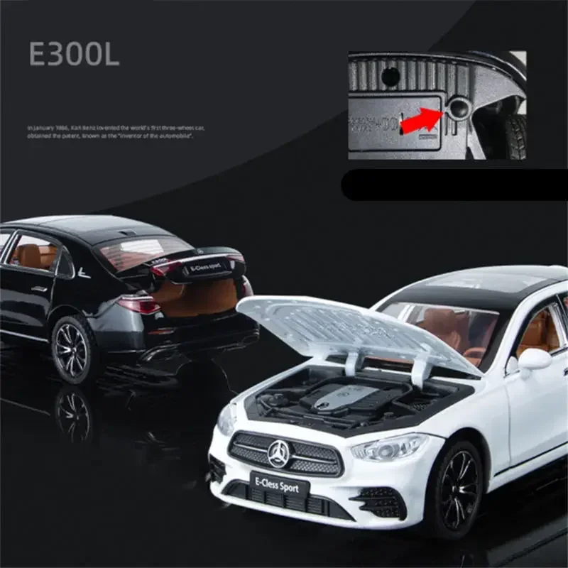 1:32 E300 L E-Class Alloy Car Model Diecasts Metal Toy Vehicles Car Model Simulation Sound and Light Collection Childrens Gifts 4