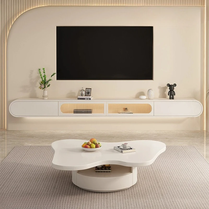 

White Floating TV Stands Practical Minimalist Television Display TV Stands Bedroom Combination Suporte Para Tv Room Furniture