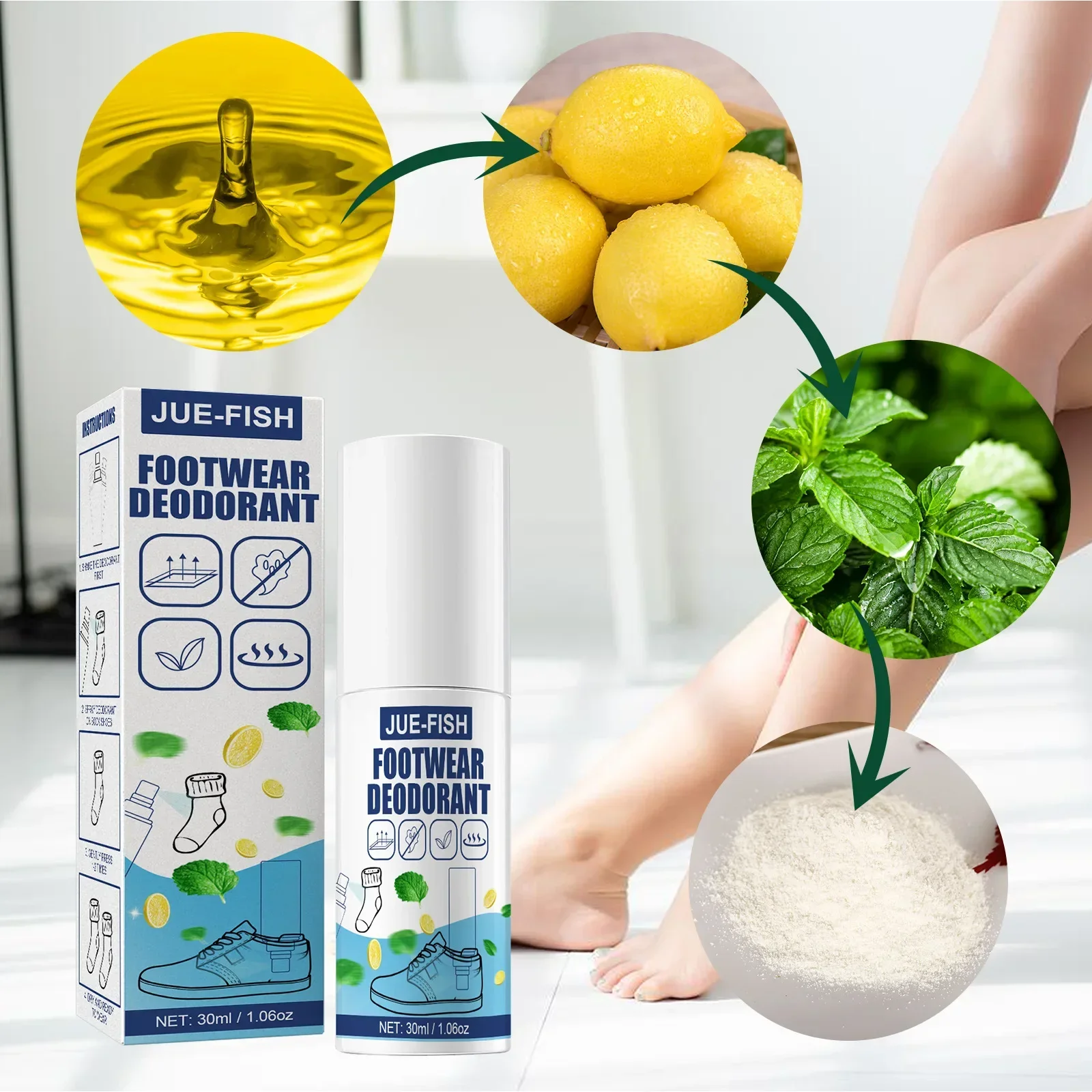Anti Foot Odor Deodorization Lasting Fragrance Remove The Odor of Sweaty Shoe Socks Foot Deodorizing Spray Cabinet Deodorization
