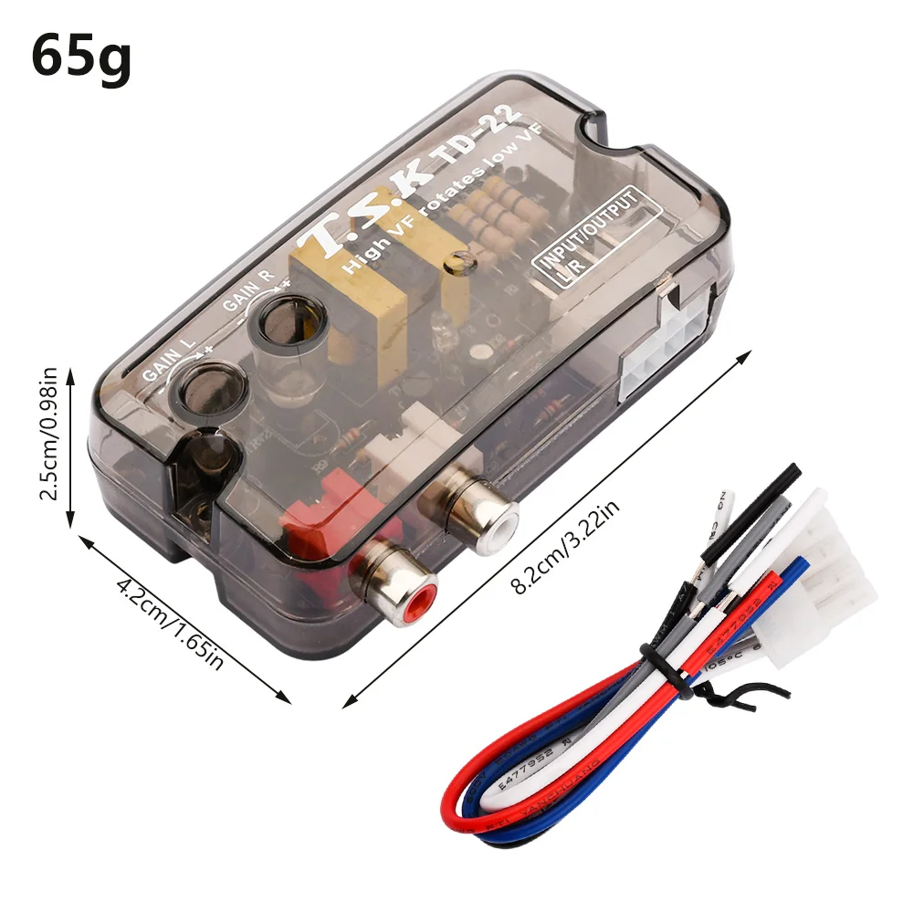 TD-22 12V Auto Car Audio Converter RCA Stereo Converter High To Low Adjustable Frequency Line Speaker Level Adapter