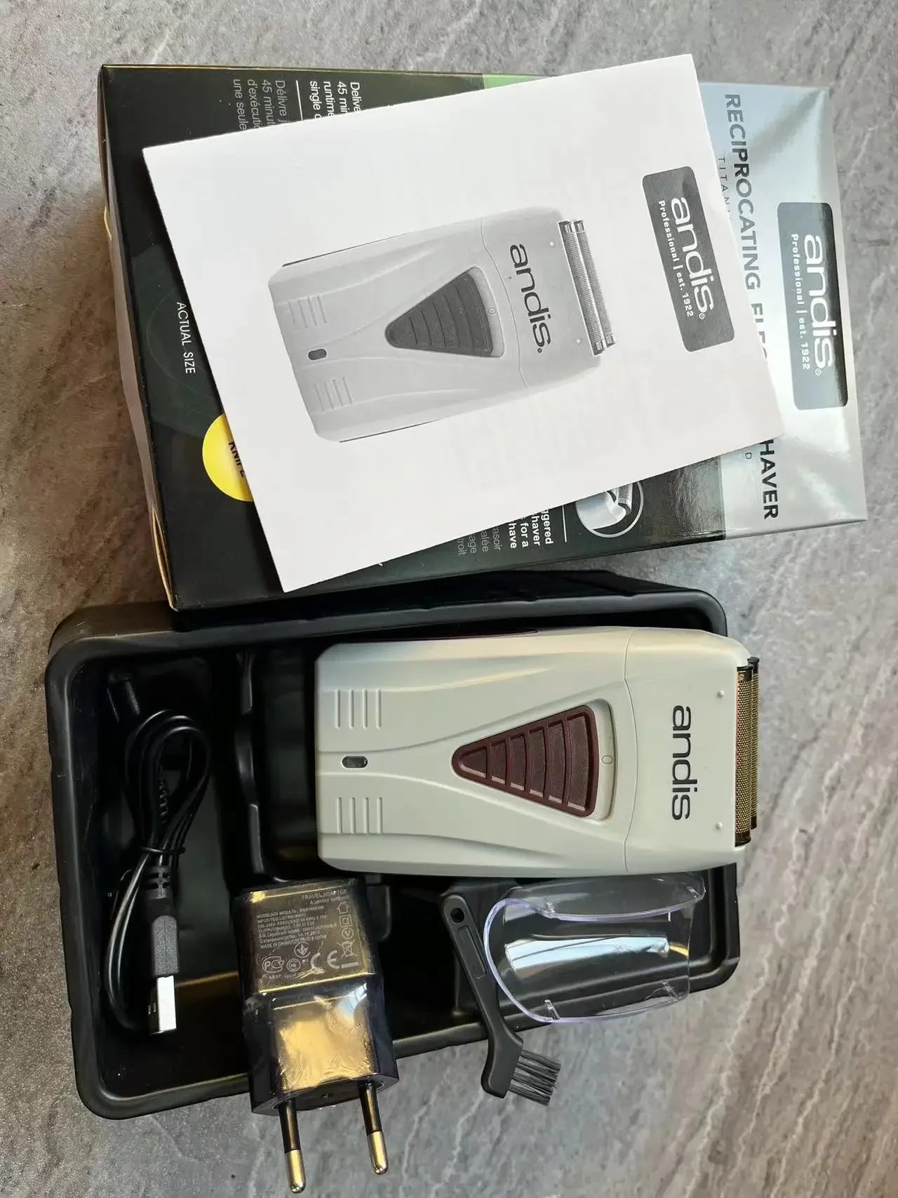 Original Andis Foil Lithium Titanium Shaver Smooth Shaving Cordless Shaver With Charger For Men Razor Bald Hair Clipper 17170 5
