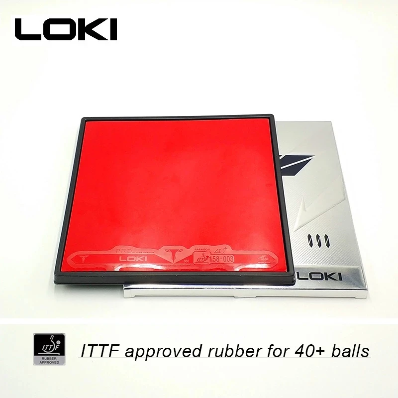 LOKI T3 Astringent rubber ITTF Approved Carbo Sponge Table Tennis Rubber Pips-in Hard Non-sticky Pingpong Rubber for Fast Attack