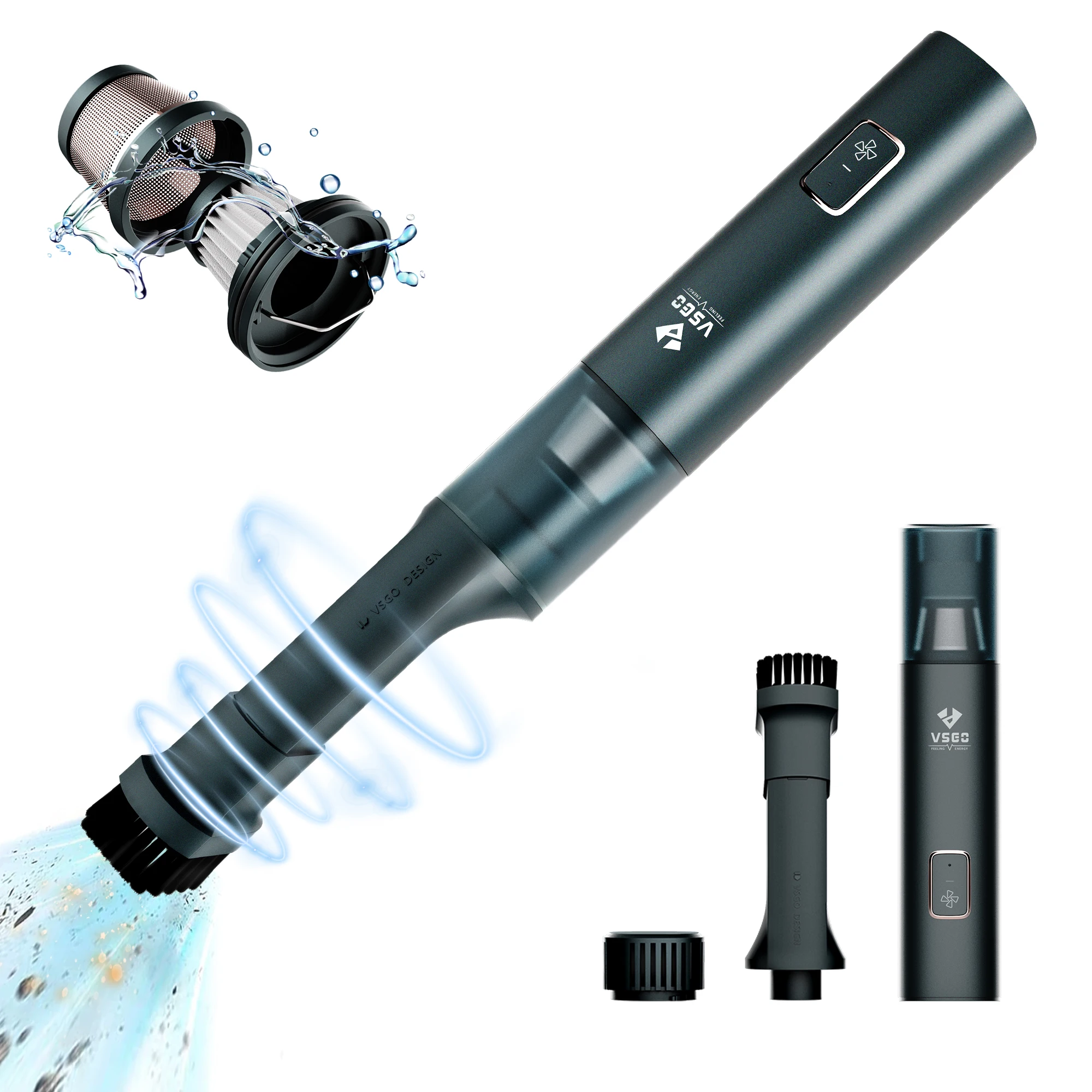 VSGO Portable Vacuum Cleaner Handheld Camper Car Vacuum Cleaner,16000pa