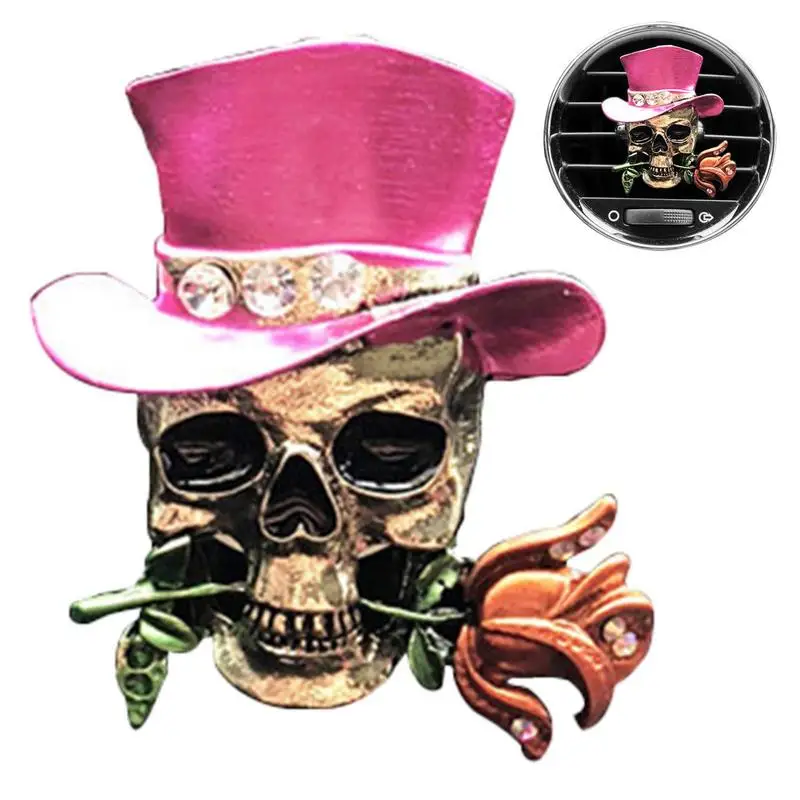 

Car Vent Clip Air Freshener Rose Skull Car Scent Decoration Car Refresheners Automotive Fragrance Decoration Odor Eliminator Car