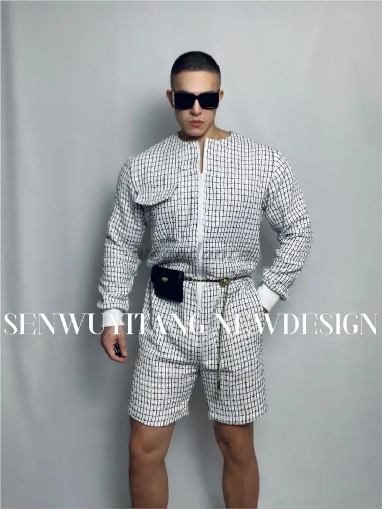 

DS Bar New DJ Stage One Piece Workwear Men's Gogo Leading Dance Costume
