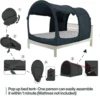 Tents Bed Canopy Shelter Cabin Indoor Privacy Warm Breathable Pop Up Twin Size for Kids and Adult Patent Pending(Mattress Not In 4